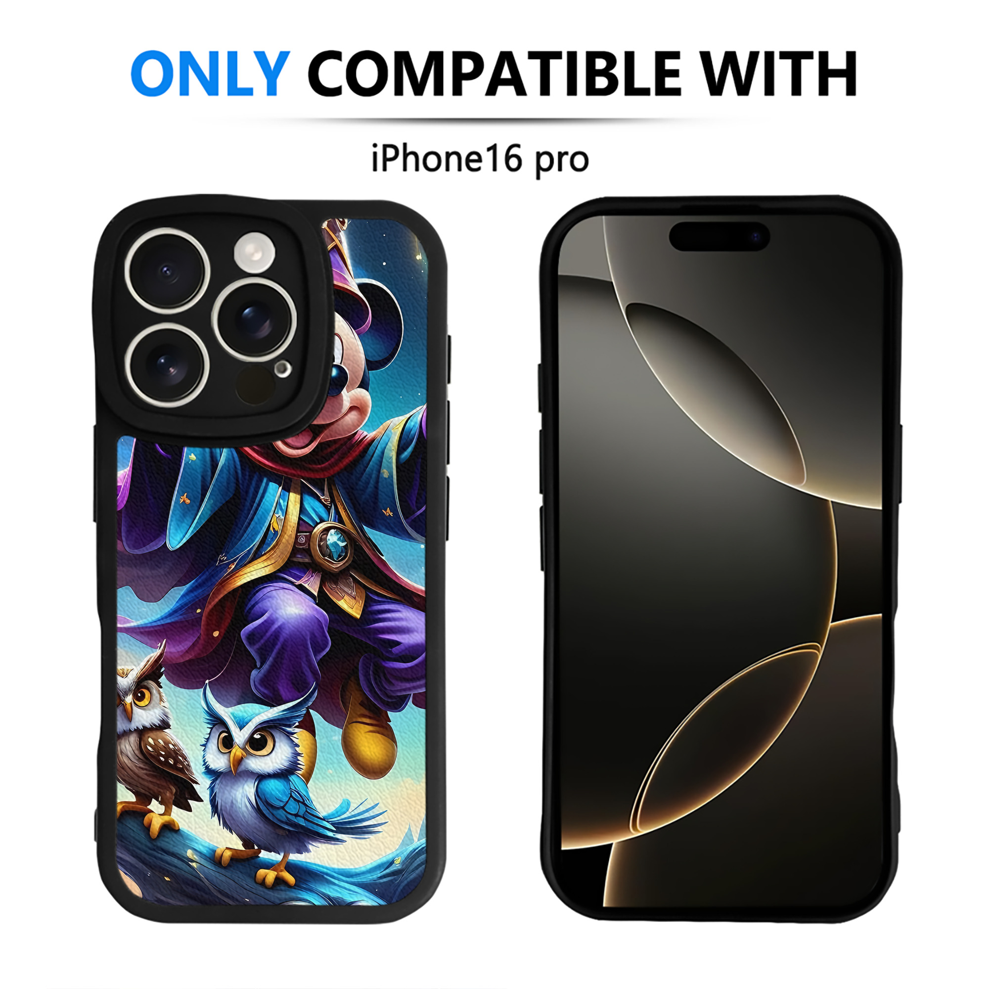 （画像用） ミッキーマウス Mickey Mouse 【iPhone 16シリーズ対応】シリコンスマホケース（レザー調） 材質：シリコン